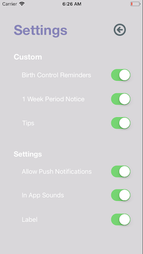 Settings